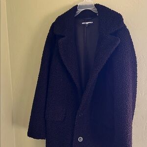 Karl Lagerfeld Men's Dark Brown Pea Coat